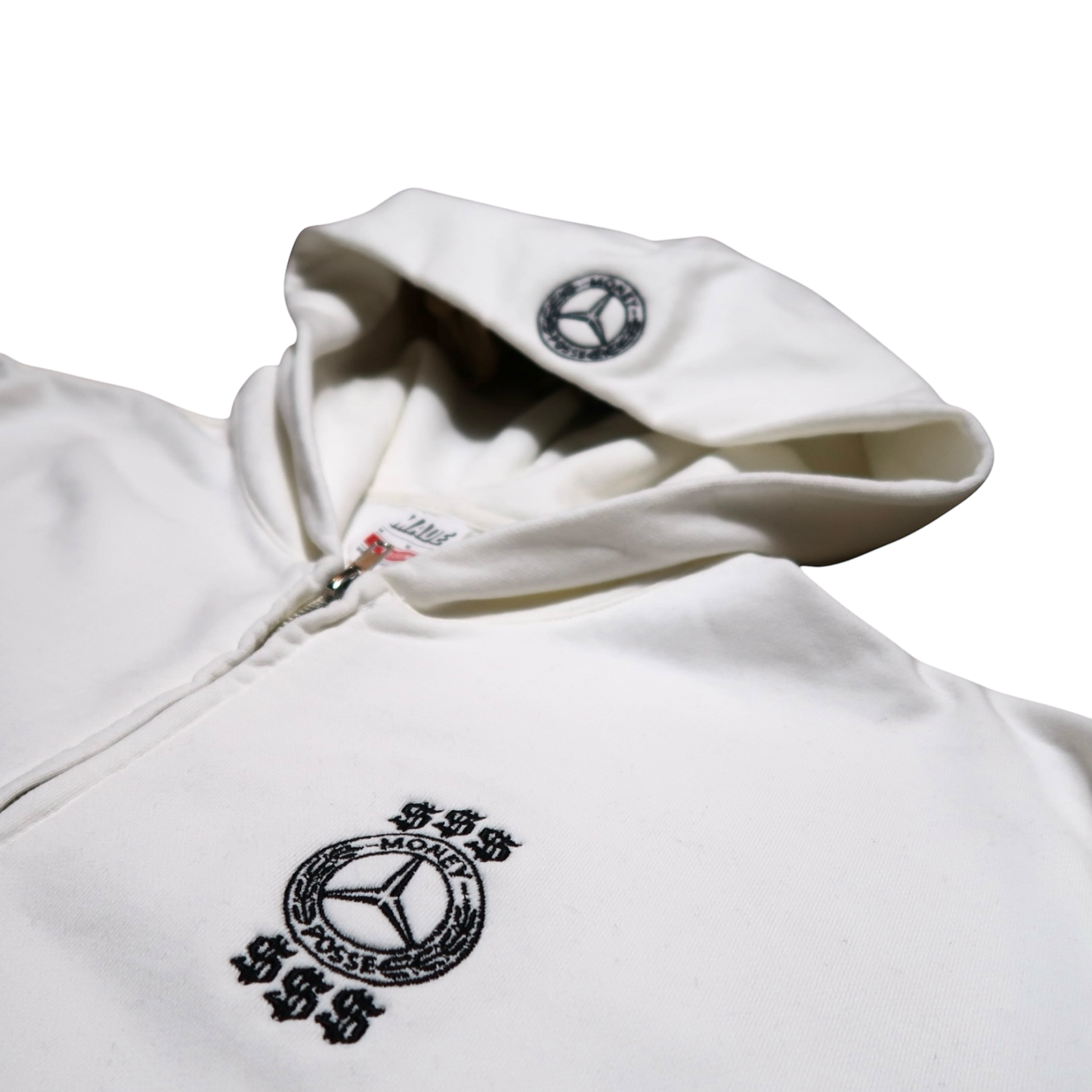 Benz zip-up hoodie - Cream
