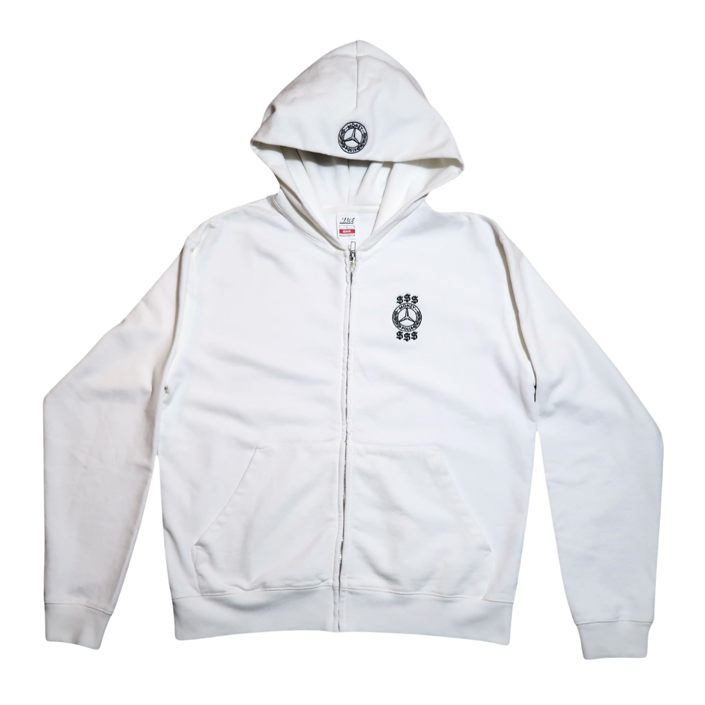 Benz zip-up hoodie - Cream