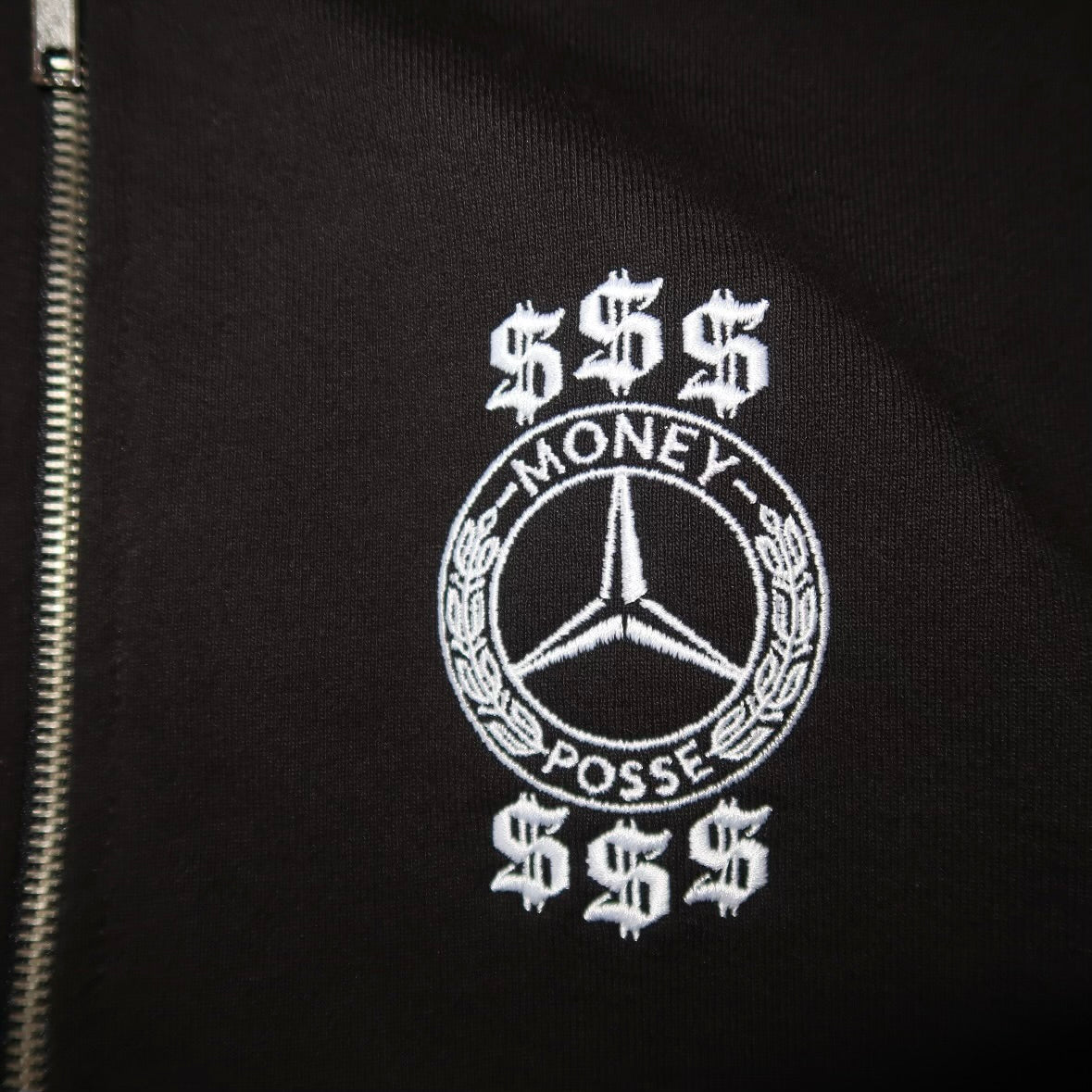 MONEYPOSSE BENZ JUMPSUIT HOODIE 100% COTTON HEAVYWEIGHT